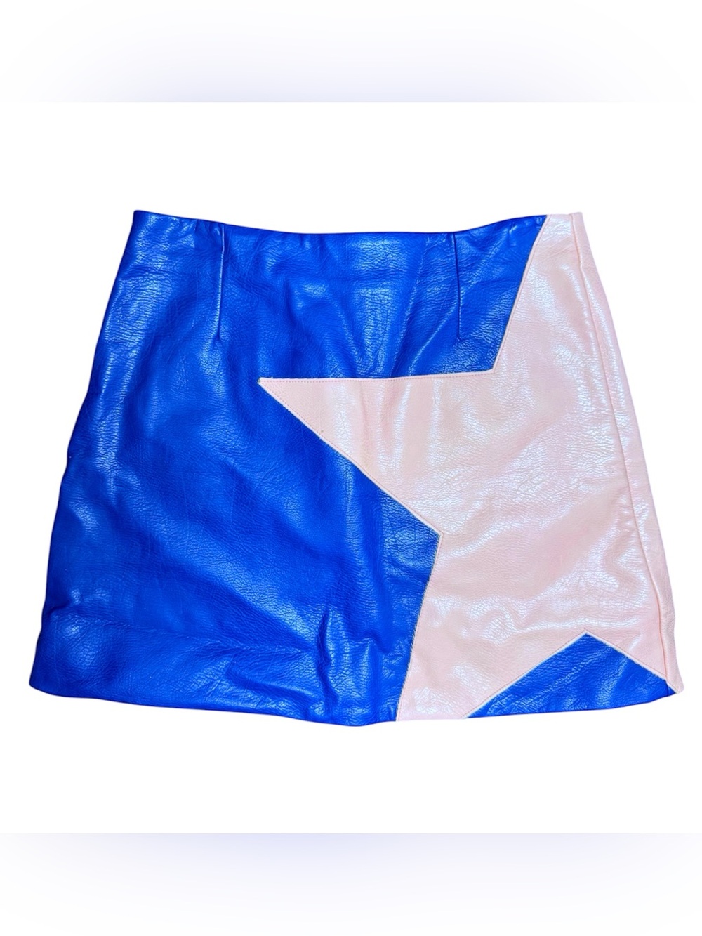 STAR MINI SKIRT ELECTRIC BLUE BLUSH HIGH WAISTED 🩵🖤